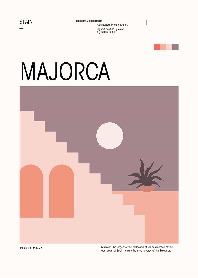 Majorca Island Illustration