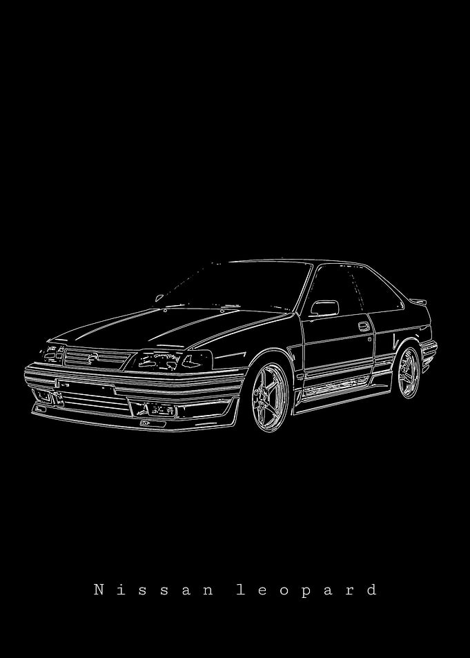 Nissan Leopard Line Art