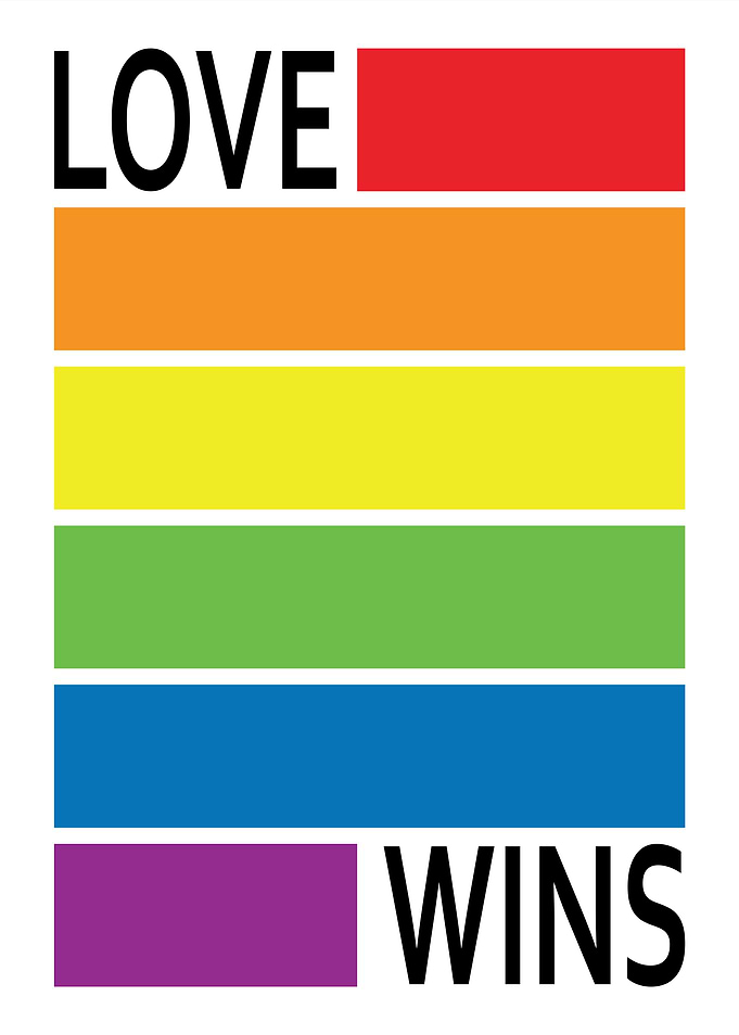 Love Wins Rainbow Poster
