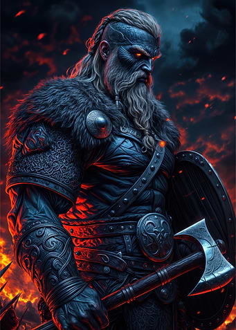 Epic Nordic Warrior Poster