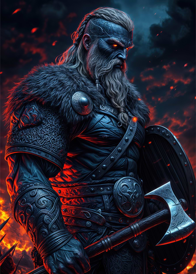 Epic Nordic Warrior Poster