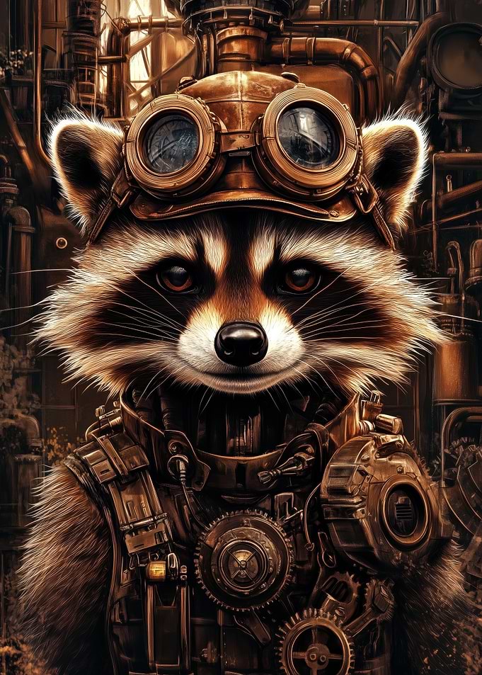 Steampunk Raccoon