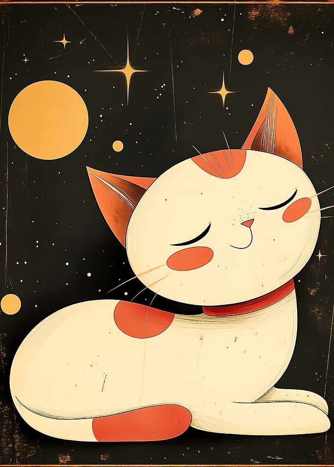Cute Cat in Space