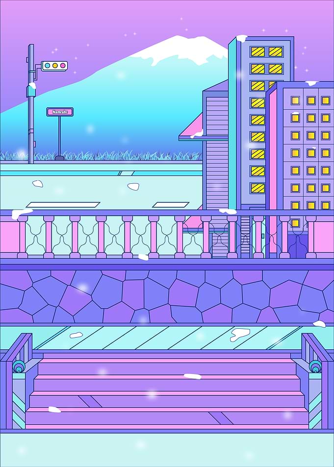 Snowy Cityscape