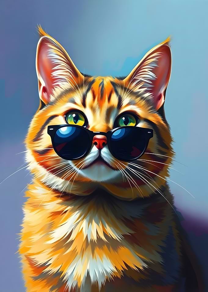 Cool Cat in Sunglasses