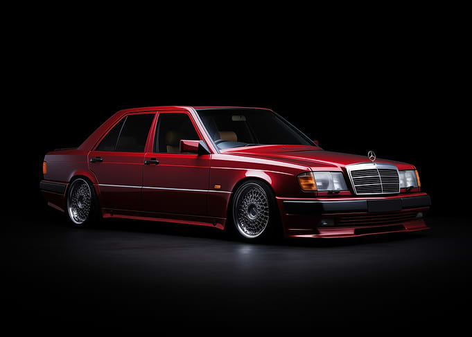 Red Mercedes-Benz W124