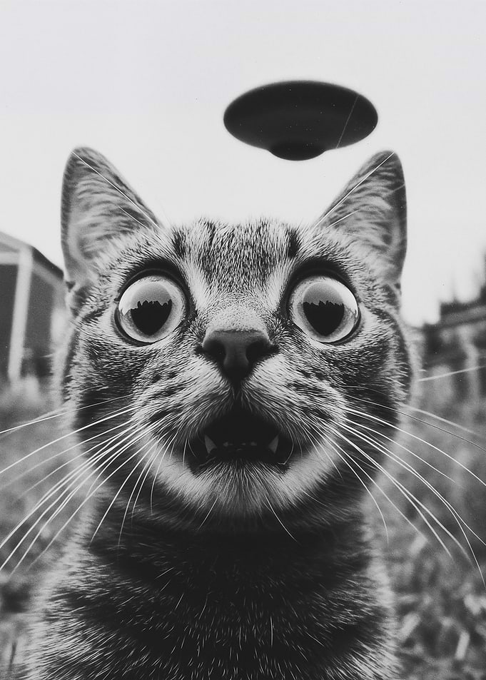 Selfie Cat and UFO
