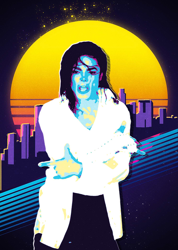 Michael Jackson Retro Art