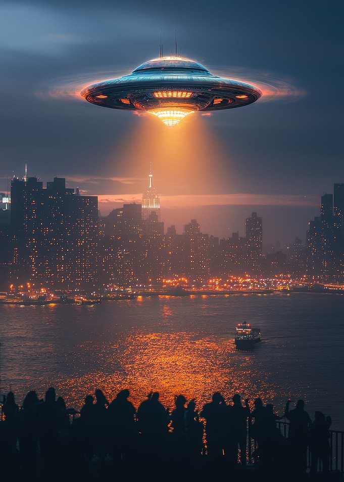 UFO Over Cityscape