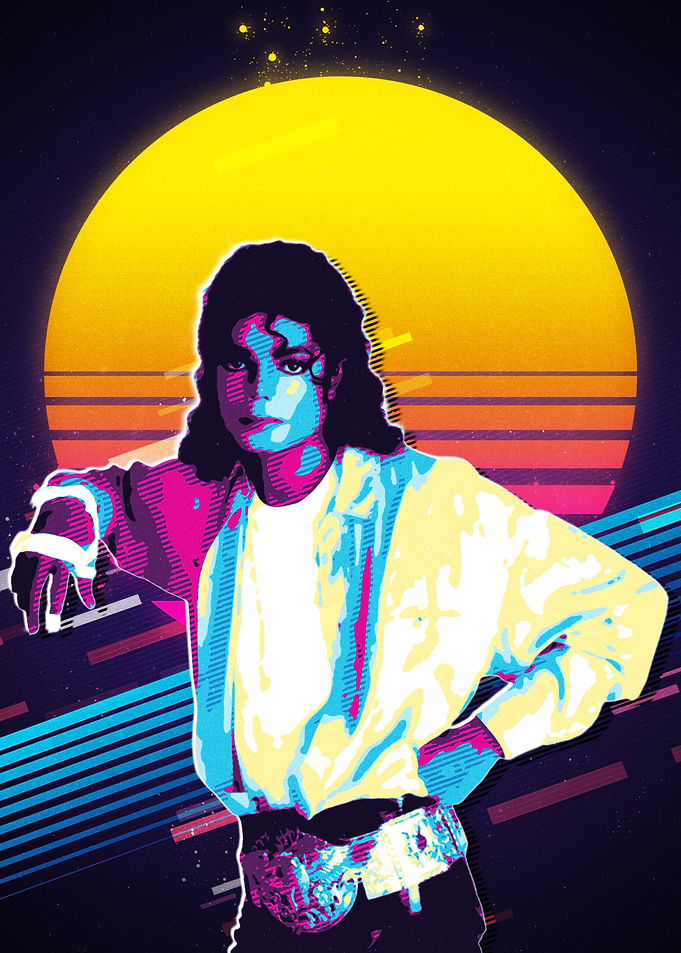 Michael Jackson Retro Art