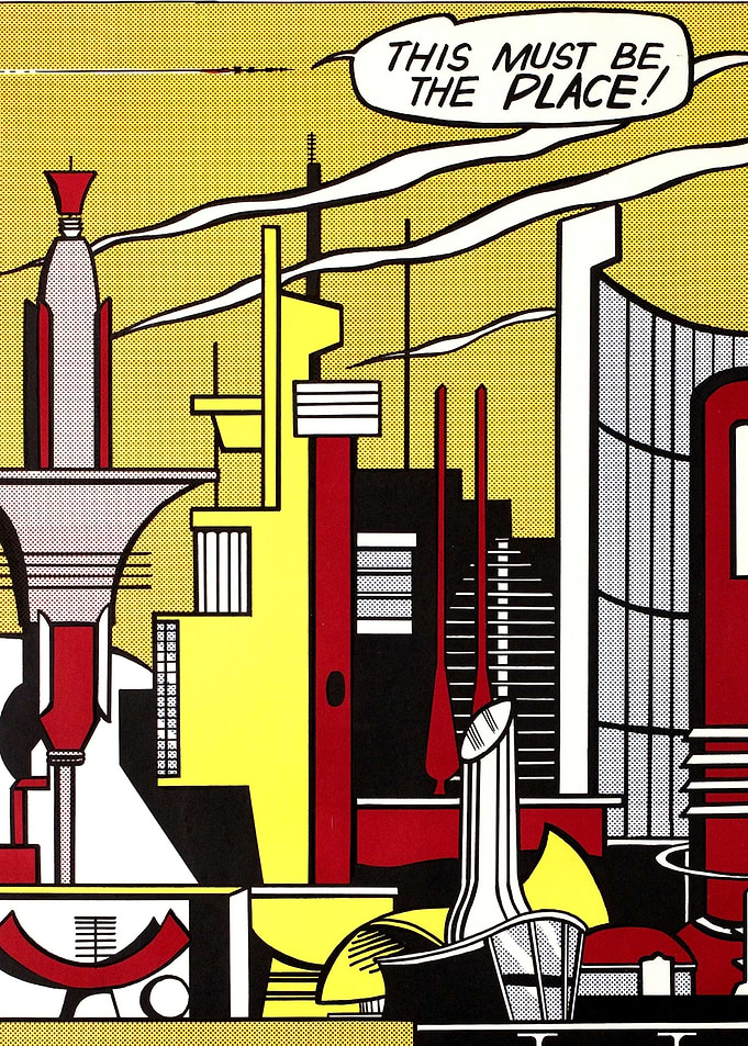 Roy Lichtenstein Pop Art Cityscape