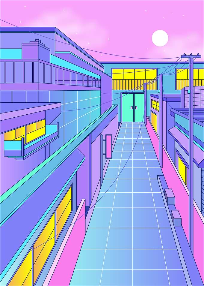Neon City Alleyway