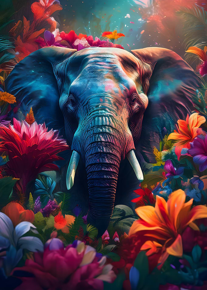 floral elephant