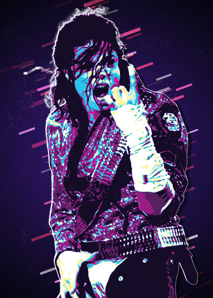 Michael Jackson 80s Retro Art