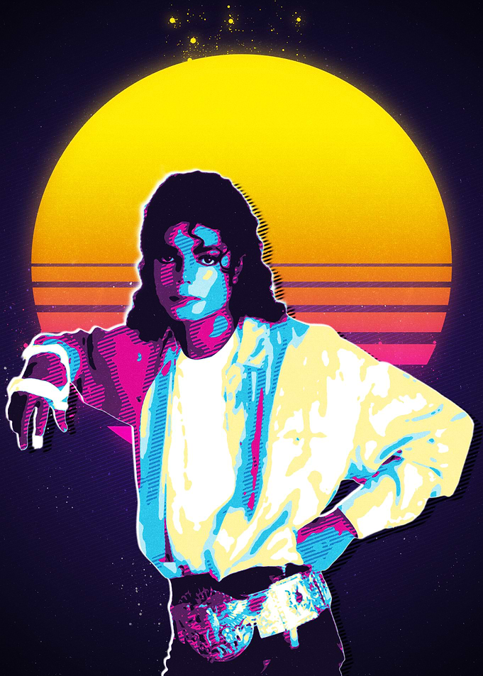 Michael Jackson Retro Art