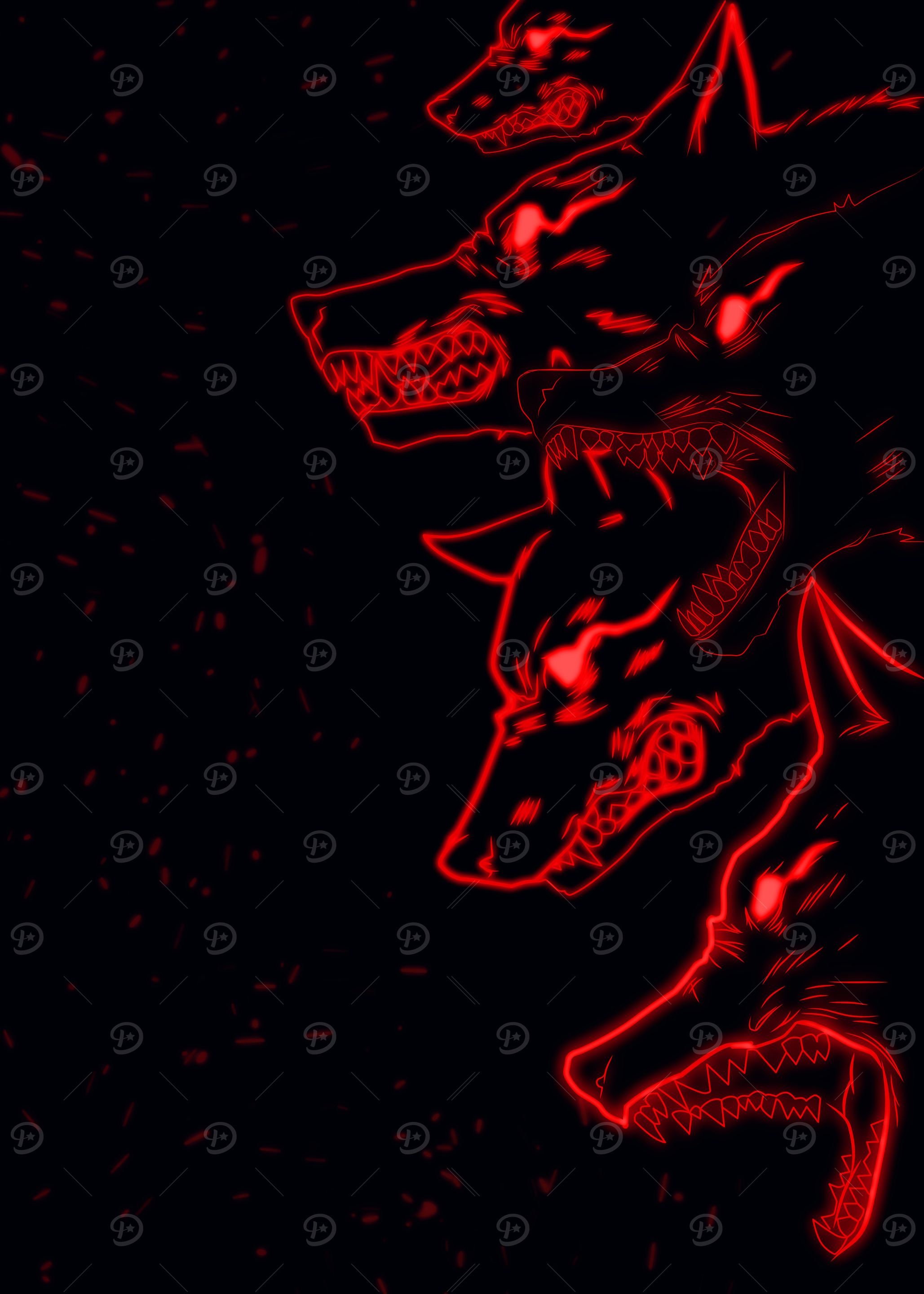 neon Red Wolf gang