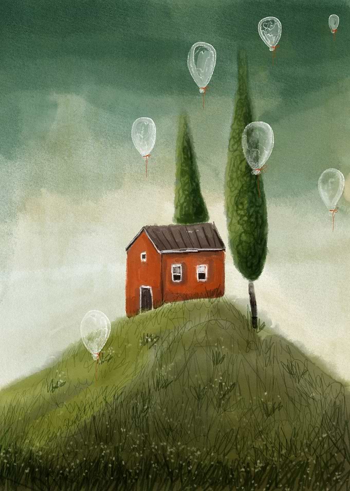 Red House on a Hill