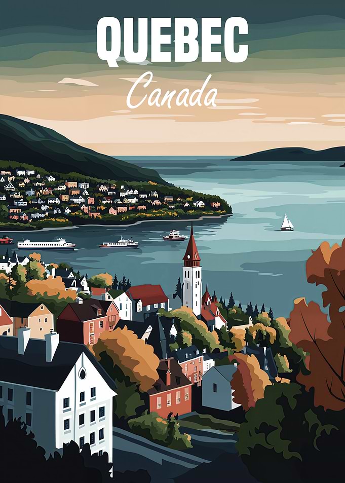 Quebec City Landscape Poster