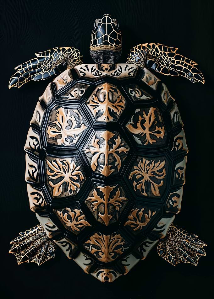 Ornate Turtle Sculpture