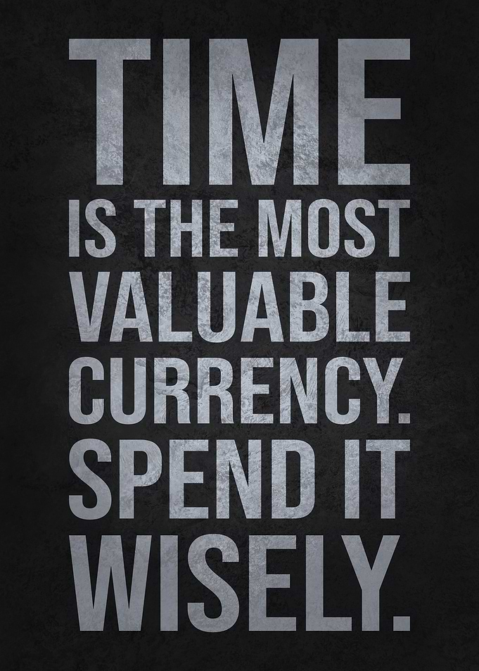 Time Is Currency, Spend Wisely, Success Motivation