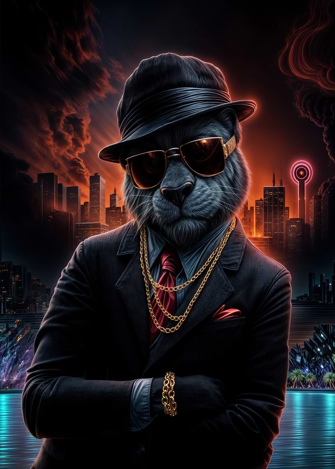 Gangster Panther in a Suit