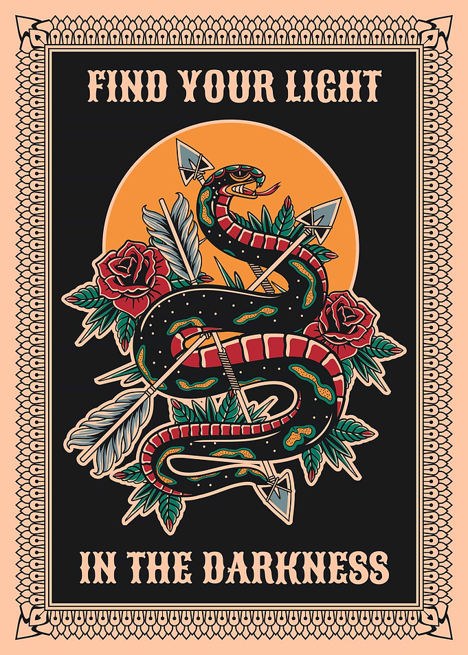 Snake Tattoo Art Print