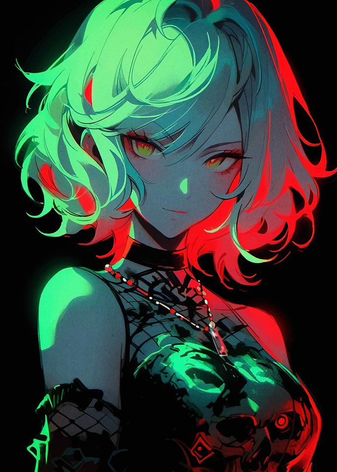 Anime Girl with Green Hair