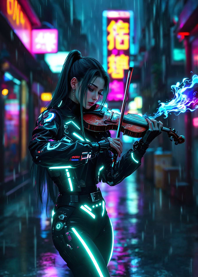 Cyberpunk Violinist