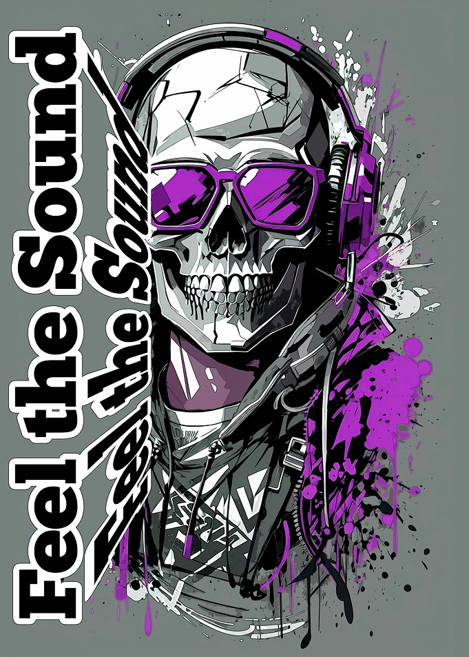 Skull with Headphones