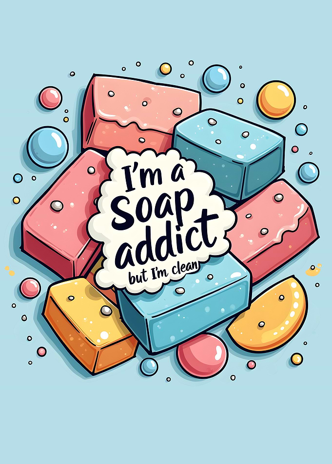 I'm a Soap Addict But I'm Clean - Soap Making Humor