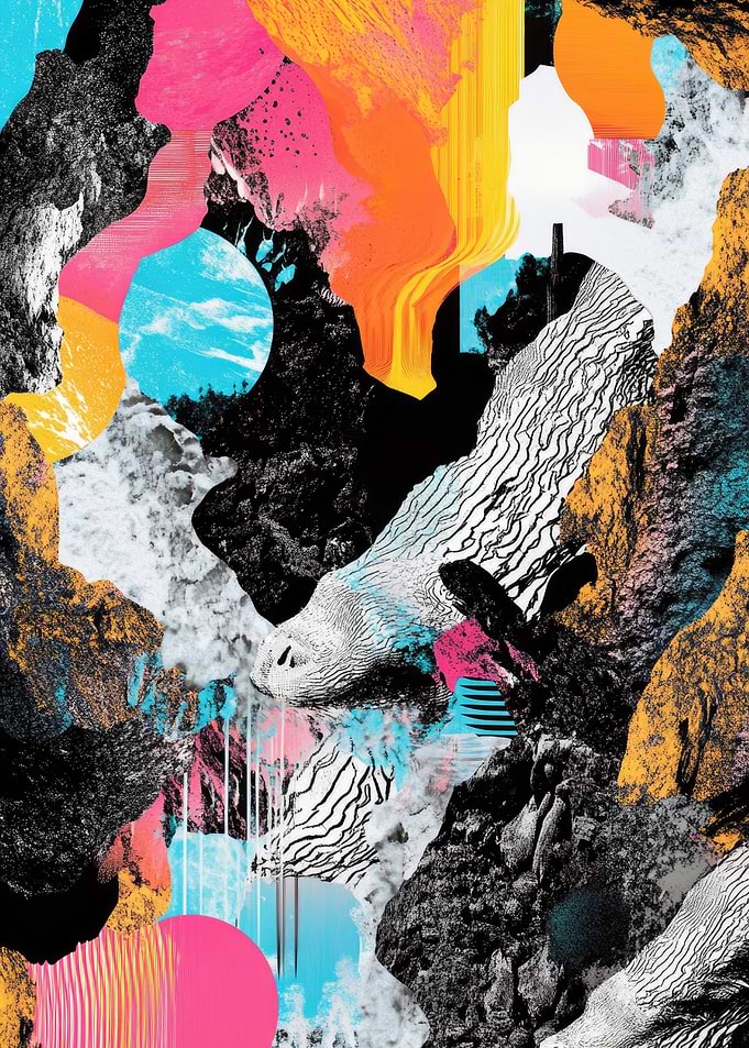 Abstract Collage Art