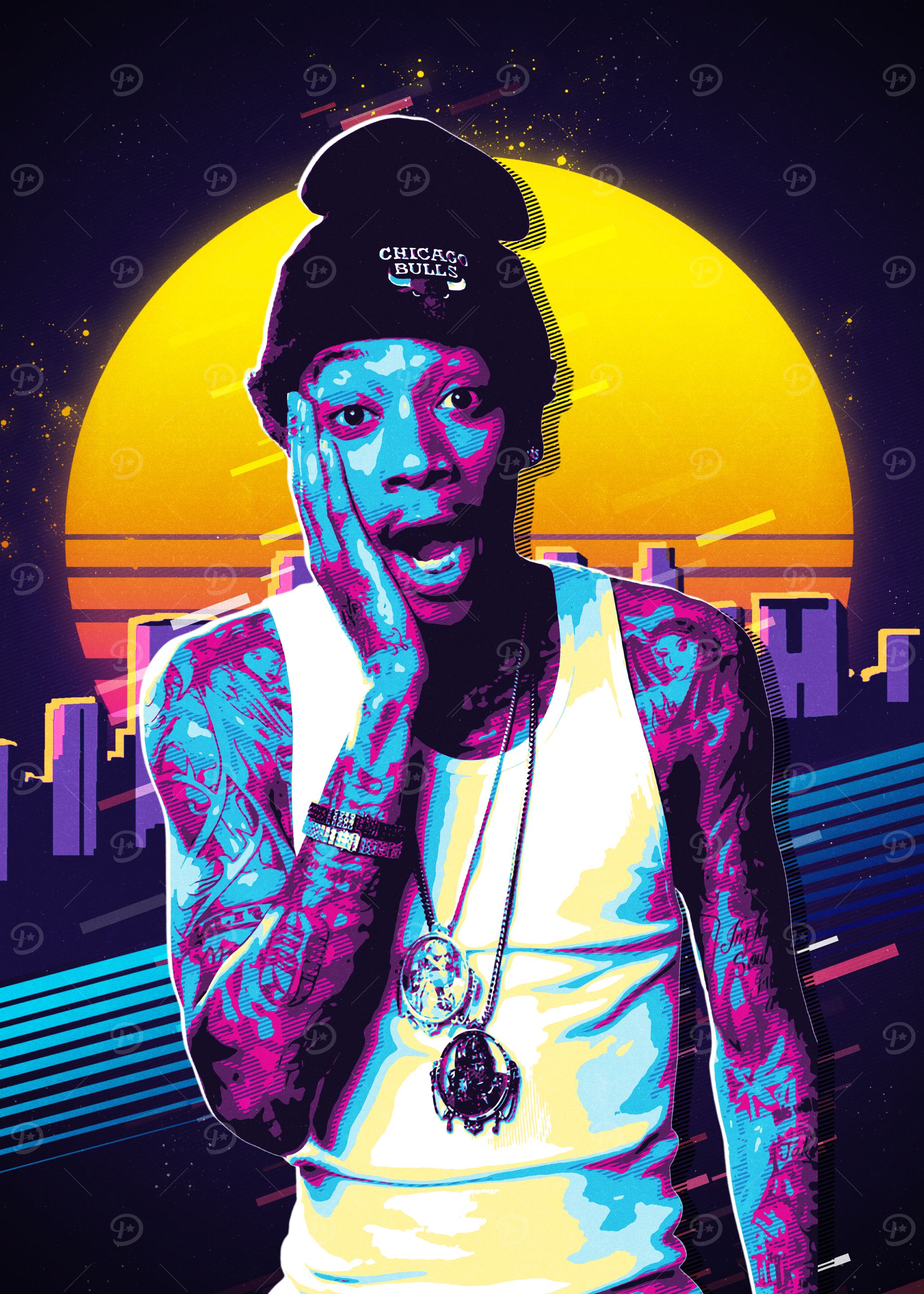 Jaden Smith 80s Retro Art