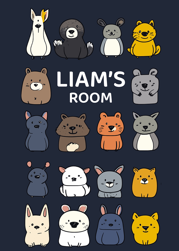 Liam's Room Funny Animal Art