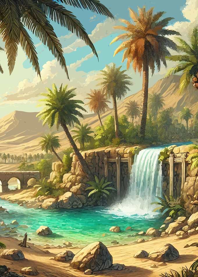 Oasis Waterfall Landscape