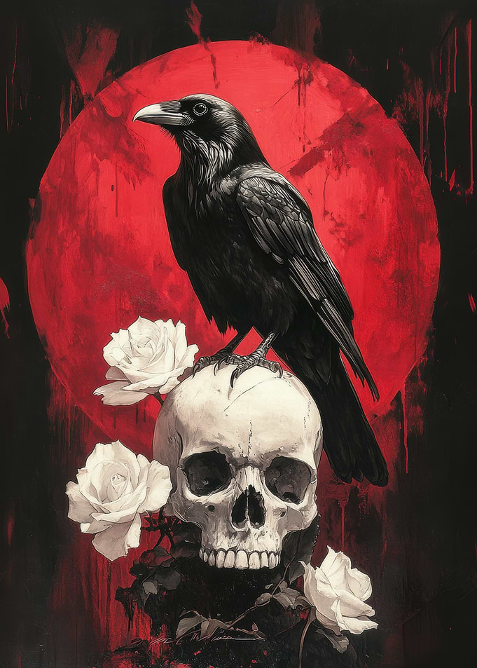 Red Moon and White Roses