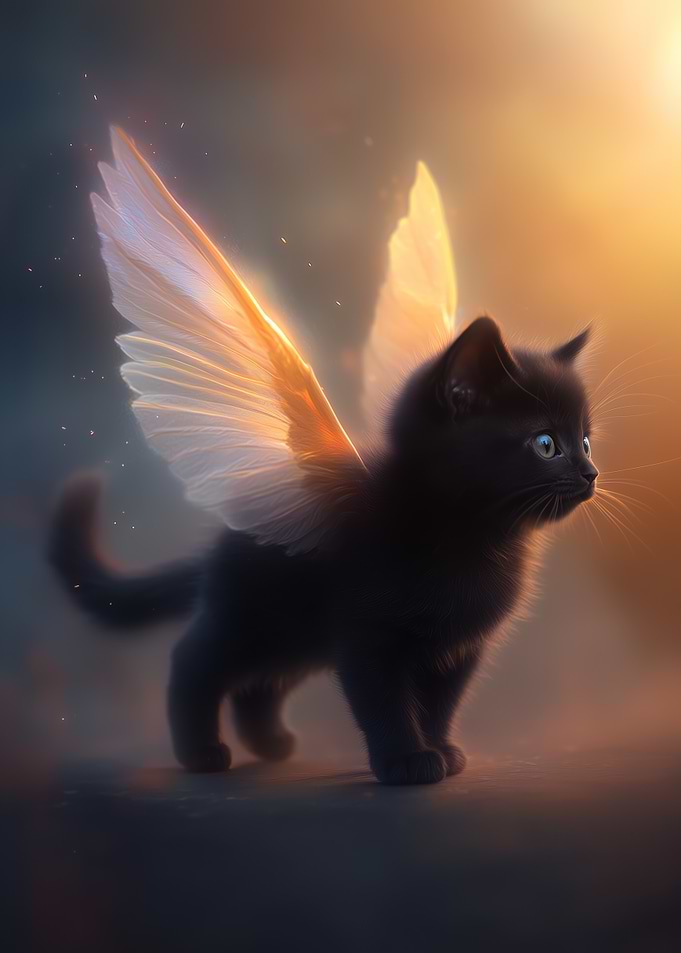 Black Fairy Kitten