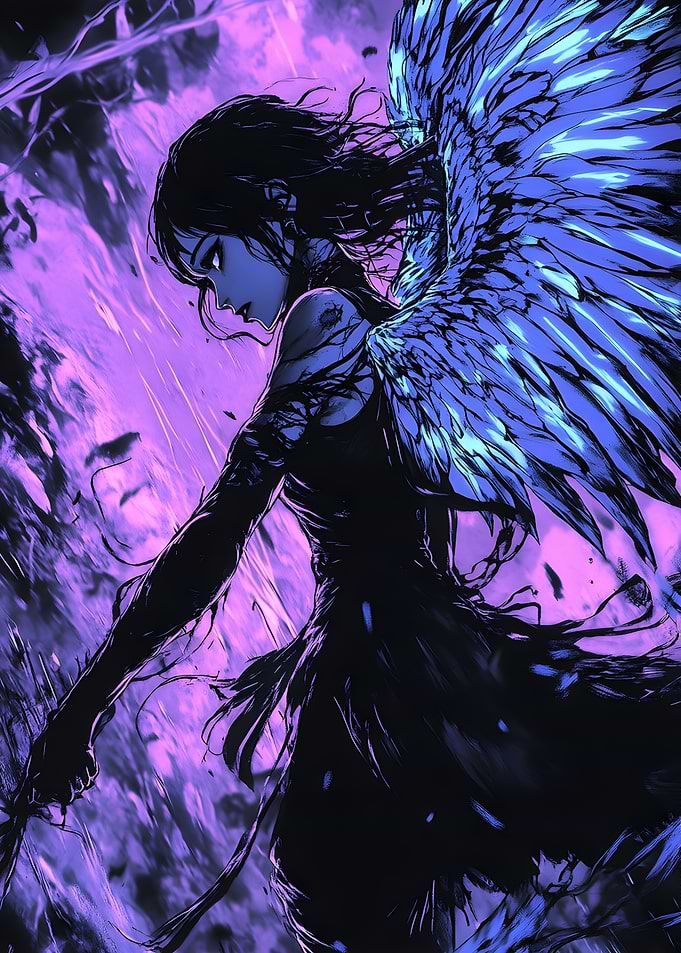 Dark Angel with Wings