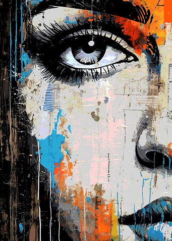 Watercolor Vivid Gaze Illusions