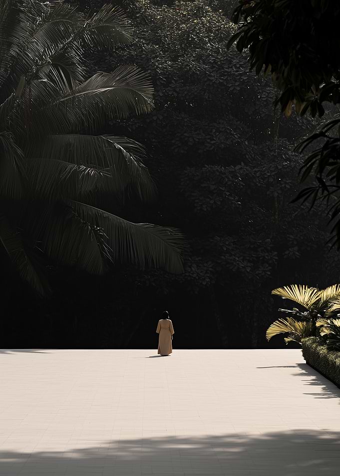 Woman in a Tropical Garden