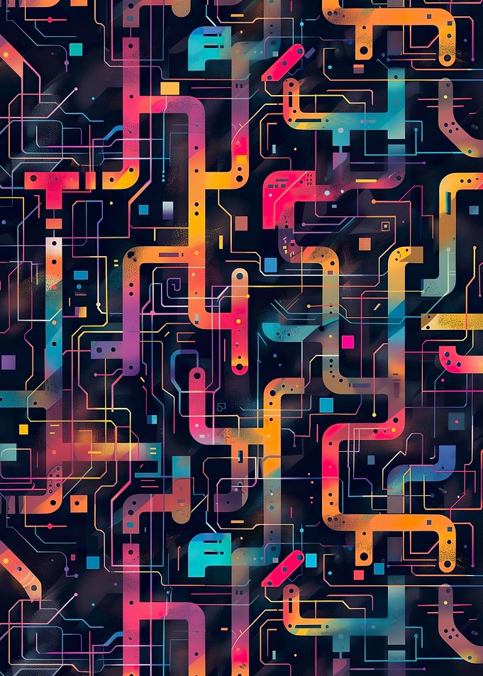 Abstract Circuitry Pattern