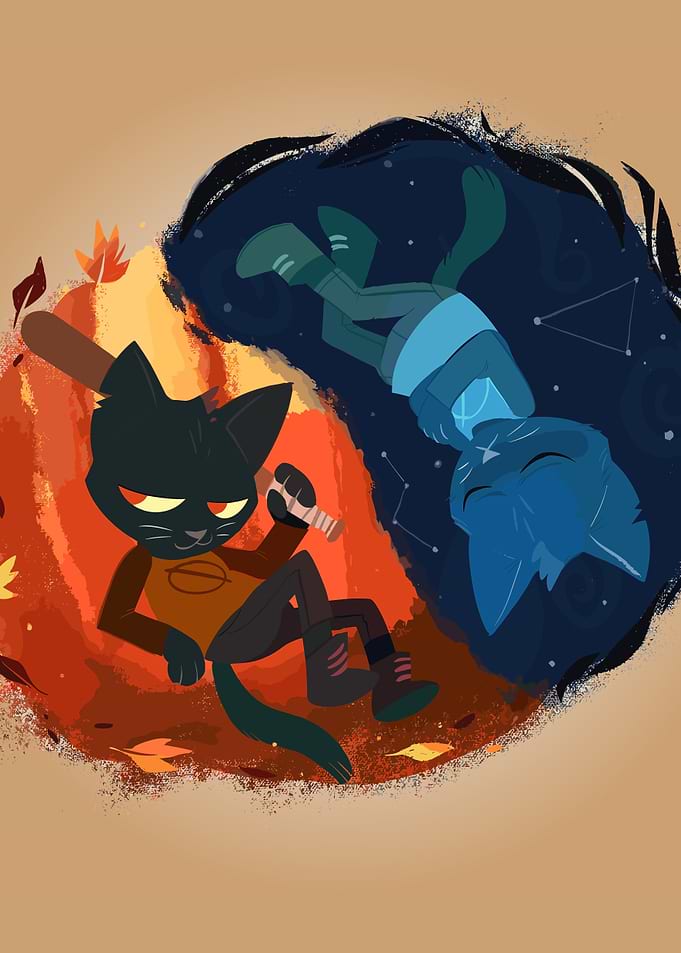 Night in the Woods: Mae and Gregg
