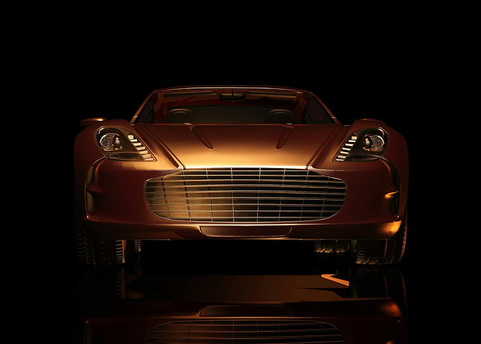 Copper Sports Car