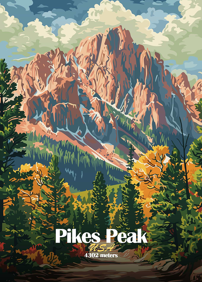 Pikes Peak Mountain Landscape