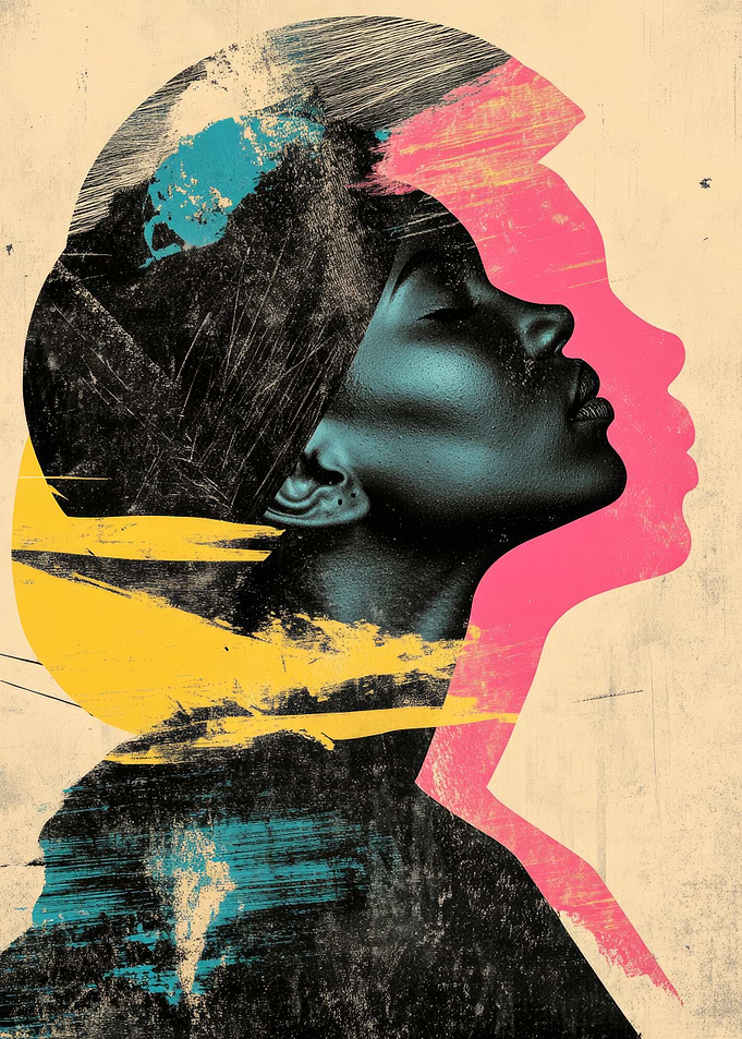 Abstract Portrait with Color