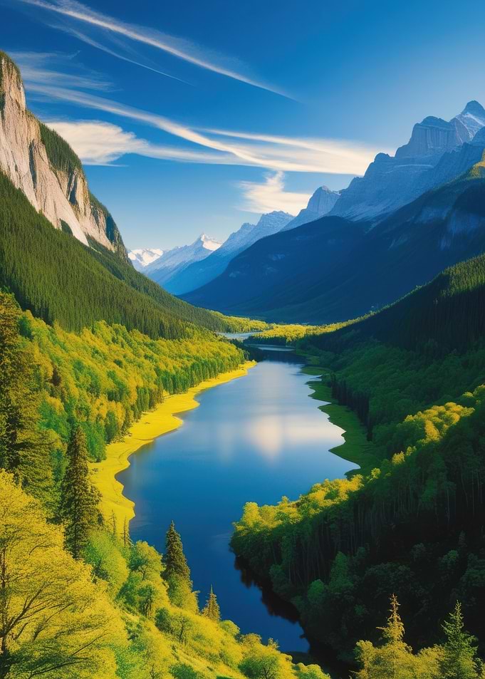 Mountain Lake Landscape