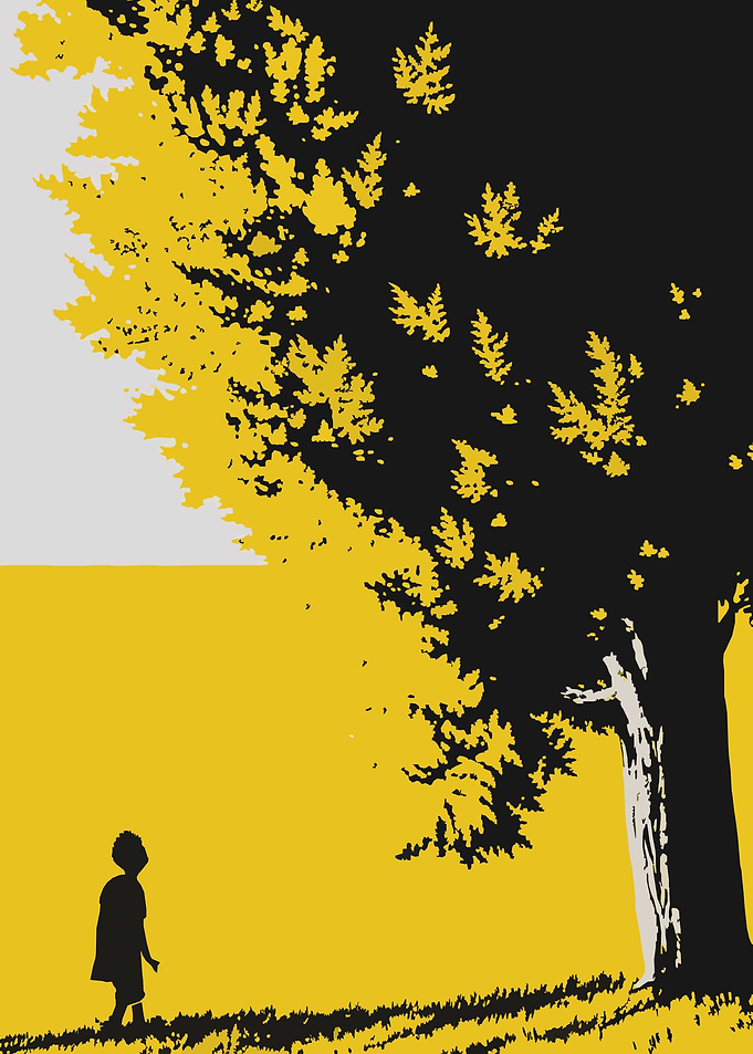 Silhouette Under Tree