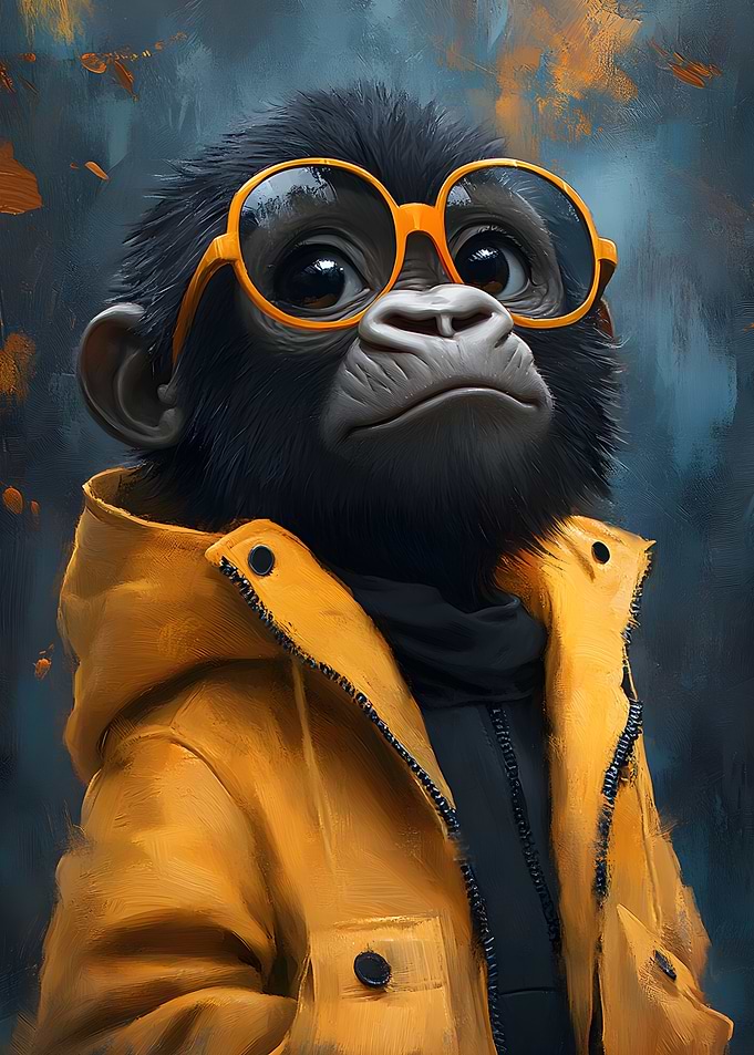Cool Monkey in Sunglasses
