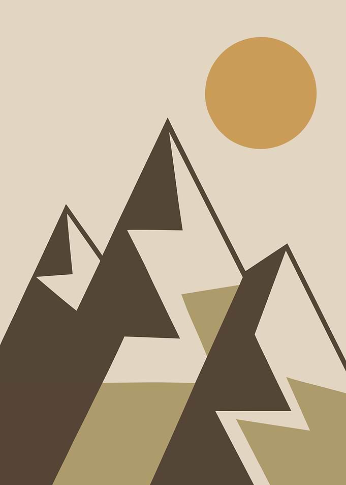 Abstract Mountain Art