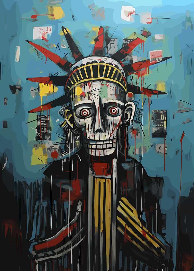 Statue of Liberty Day of the Dead Skull