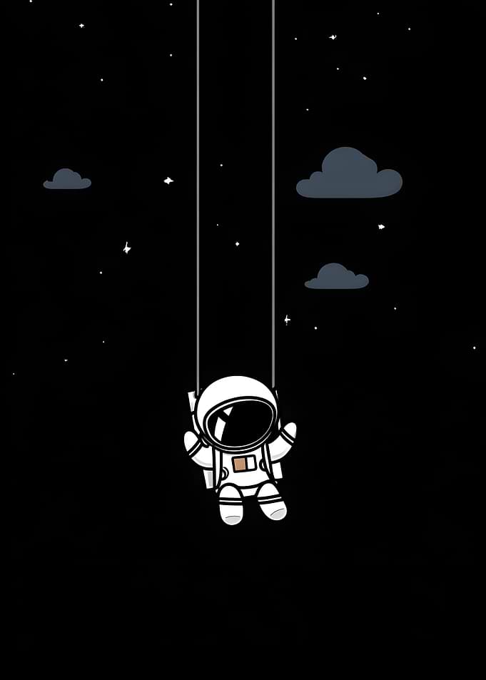 Astronaut on a Swing